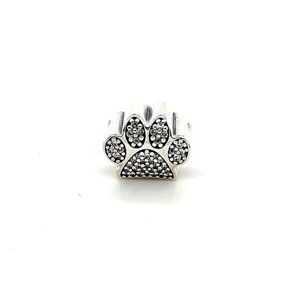 Pandora Pave Cz Paw Charm - Picture 1 of 3